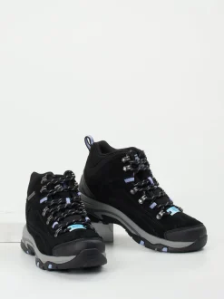 Skechers – Wanderschuhe aus Veloursleder schwarz