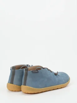 Snipe – Barfuß-Schnürschuh aus Nubukleder in Blau