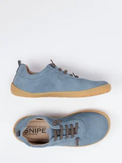 Snipe – Barfuß-Sneaker aus Nubukleder taubenblau