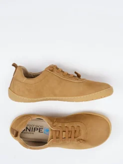 Snipe – Barfußsneaker aus Nubukleder honigbraun