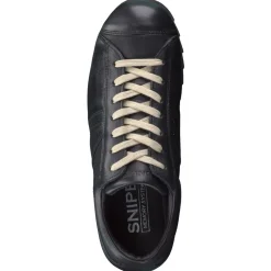 Snipe – Retro-Sneaker aus Kalbleder tiefschwarz