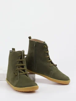 Snipe – Schnürboots aus Nubukleder olivgrün