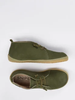 Snipe – Schnürschuh aus Nubukleder olivgrün