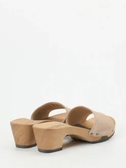 Softclox – Clogs aus Veloursleder mit Holzsohle
