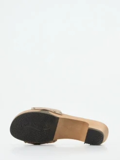 Softclox – Clogs aus Veloursleder mit Holzsohle