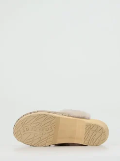 Softclox – Clogs aus Veloursleder mit Lammfellrand