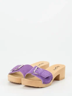 Softclox – Clogs aus Veloursleder in Flieder