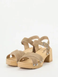 Softclox – Clogsandalen aus Veloursleder braun