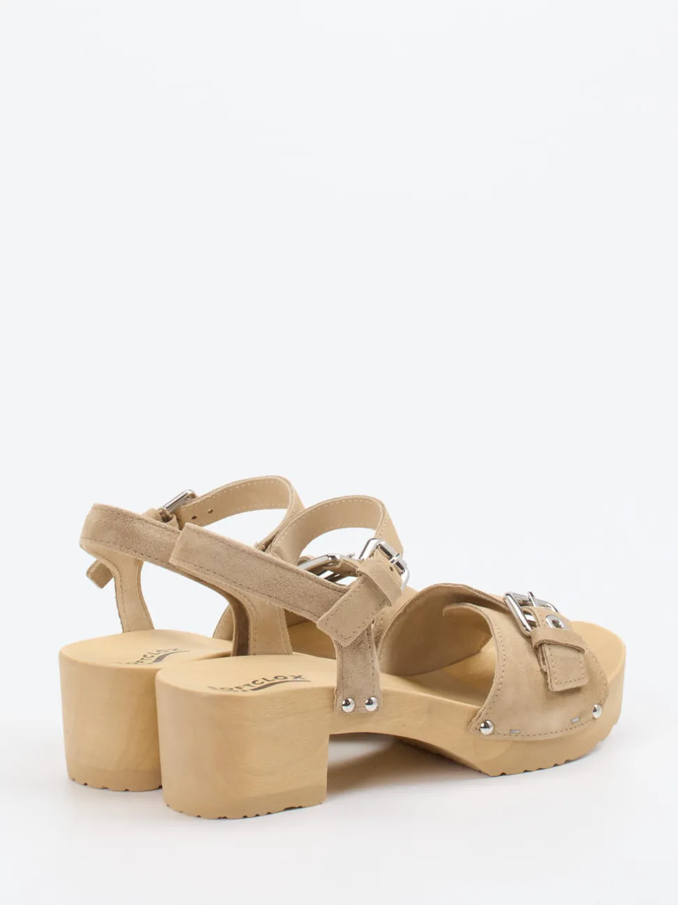 Softclox – Clogsandalen aus Veloursleder sandbeige