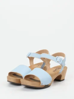 Softclox – Clogsandalen aus Lammleder in Hellblau