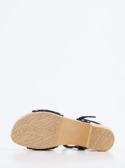Softclox – Plateau-Sandale aus Veloursleder Dunkelblau