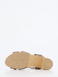 Softclox – Plateau-Sandalen aus Veloursleder braun