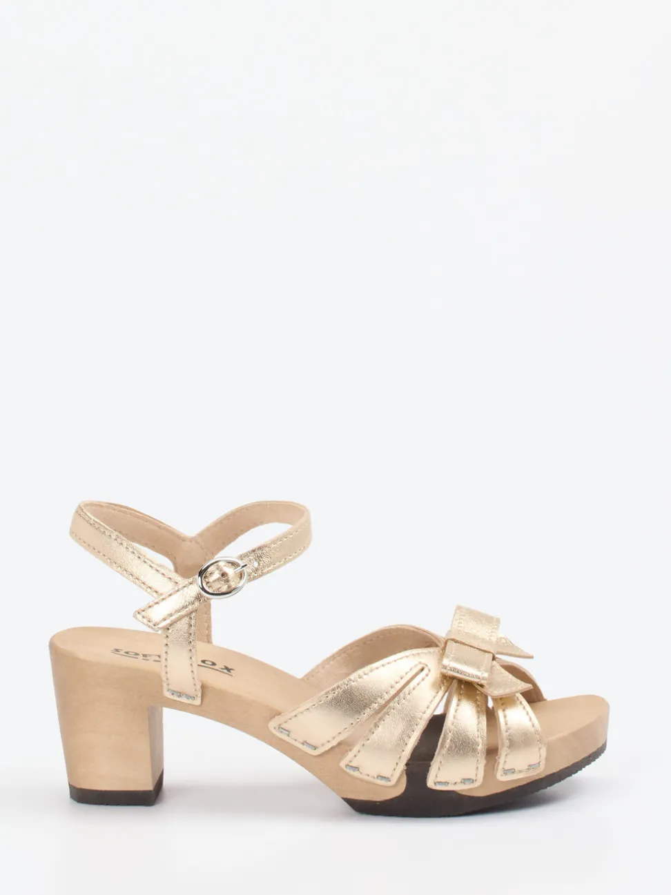 Softclox – Riemchensandale aus Metallicleder Gold