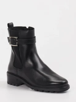Solidus – Biker-Stiefelette aus Leder schwarz