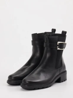 Solidus – Biker-Stiefelette aus Leder schwarz
