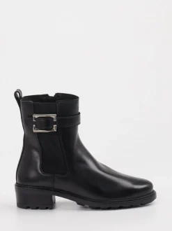 Solidus – Biker-Stiefelette aus Leder schwarz