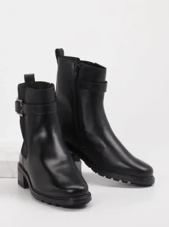 Solidus – Biker-Stiefelette aus Leder schwarz