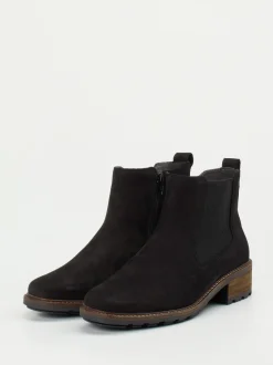 Solidus – Chelsea-Stiefelette aus Nubukleder schwarz