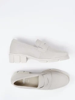 Solidus – Chunky Loafer aus Nubukleder Cremebeige