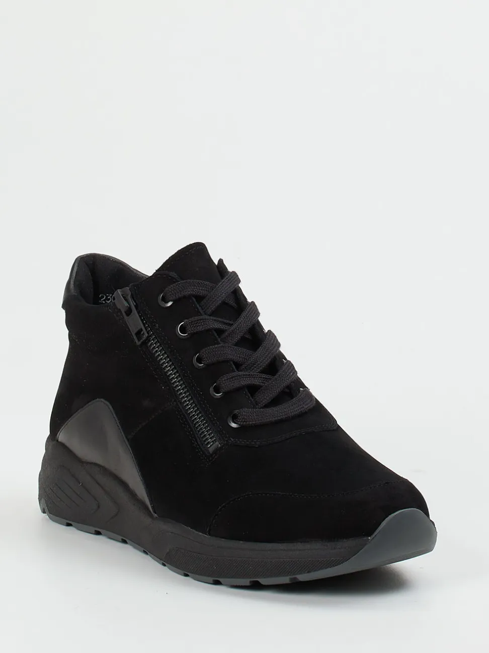 Solidus – High-Top Sneaker aus Nubukleder schwarz
