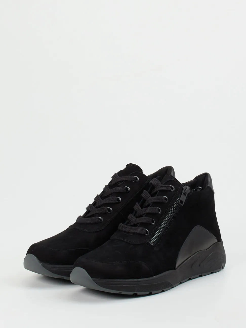 Solidus – High-Top Sneaker aus Nubukleder schwarz