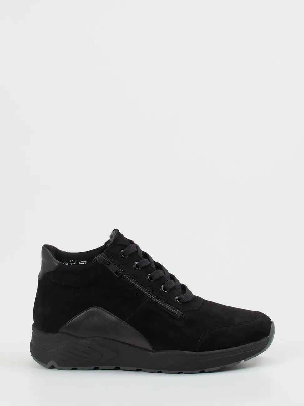 Solidus – High-Top Sneaker aus Nubukleder schwarz