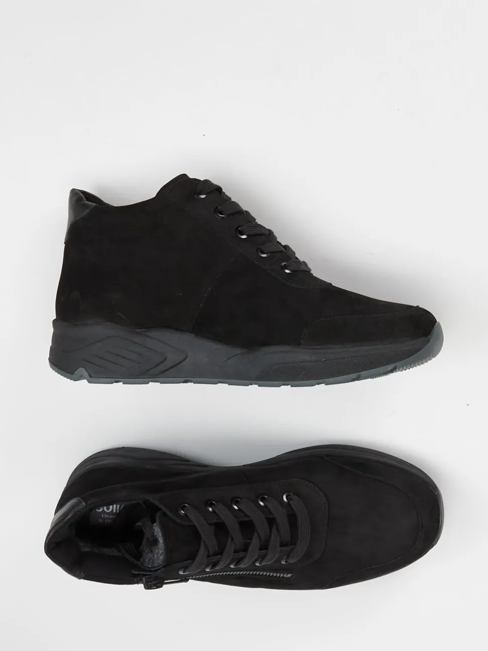 Solidus – High-Top Sneaker aus Nubukleder schwarz