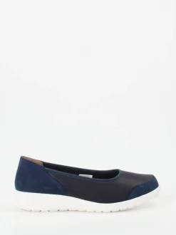 Solidus – Komfort-Ballerinas aus Stretch und Veloursleder