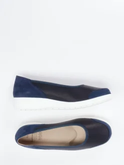 Solidus – Komfort-Ballerinas aus Stretch und Veloursleder
