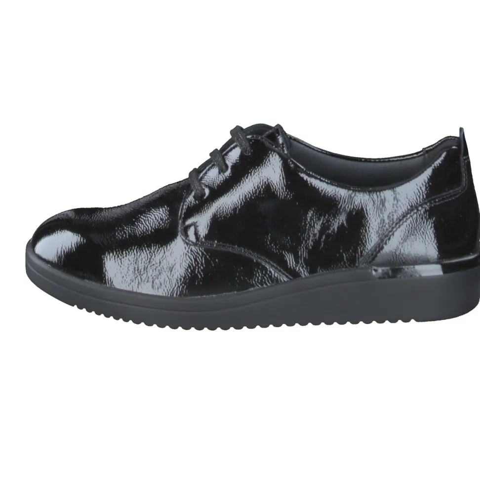 Solidus – Komfort-Halbschuh aus Lackleder schwarz