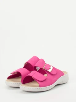 Solidus – Komfort-Pantolette aus Nubukleder pink