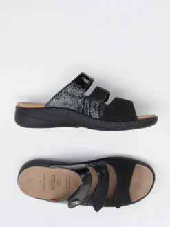 Solidus – Komfort-Pantolette aus Lackleder schwarz