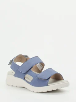 Solidus – Komfortsandalen aus Nubukleder jeansblau