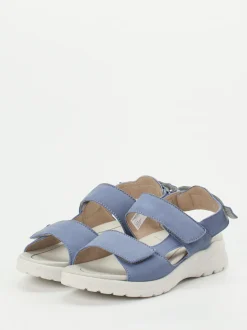 Solidus – Komfortsandalen aus Nubukleder jeansblau