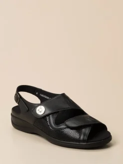 Solidus – Komfortsandalen aus Kalbleder schwarz