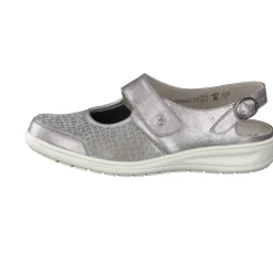 Solidus – Komfort-Slingback aus Stretchleder silber