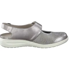 Solidus – Komfort-Slingback aus Stretchleder silber