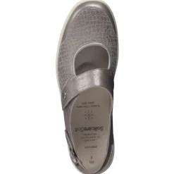 Solidus – Komfort-Slingback aus Stretchleder silber