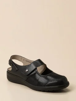 Solidus – Komfort-Slingback aus Glattleder schwarz