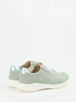 Solidus – Komfort-Sneaker aus Nubukleder salbeigrün