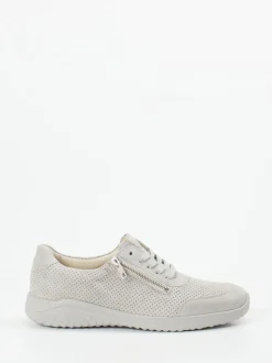 Solidus – Komfort-Sneaker aus Veloursleder hellgrau