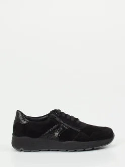 Solidus – Komfort-Sneaker aus Veloursleder schwarz