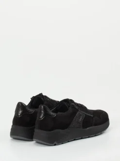 Solidus – Komfort-Sneaker aus Veloursleder schwarz