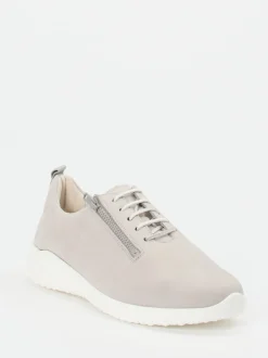 Solidus – Komfort-Sneaker aus Nubukleder hellgrau