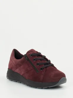 Solidus – Komfort-Sneaker aus Veloursleder bordeaux