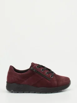 Solidus – Komfort-Sneaker aus Veloursleder bordeaux