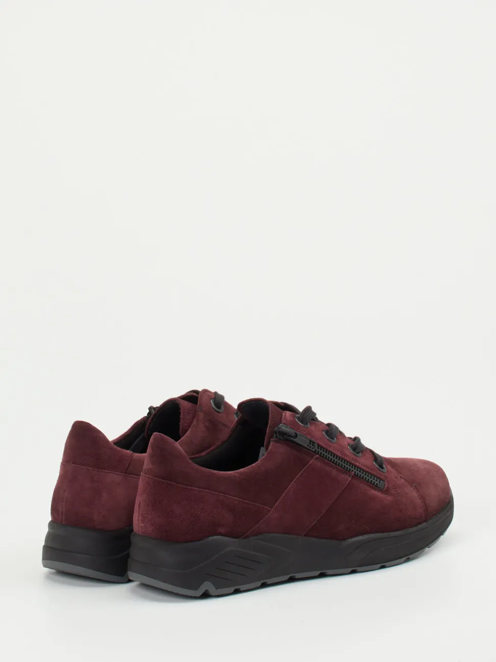 Solidus – Komfort-Sneaker aus Veloursleder bordeaux