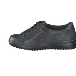 Solidus – Komfort-Sneaker aus geprägtem Leder schwarz