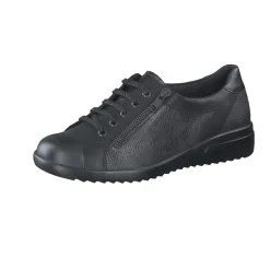 Solidus – Komfort-Sneaker aus geprägtem Leder schwarz