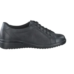 Solidus – Komfort-Sneaker aus geprägtem Leder schwarz